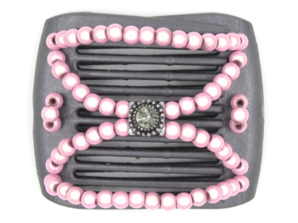 African Butterfly LadyBug Hair Comb - Black Pearl 17