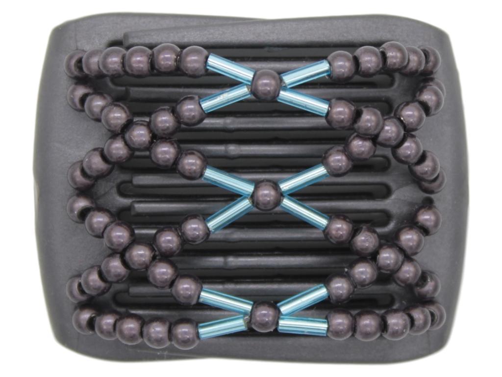 African Butterfly LadyBug Hair Comb - Black Pearl 22