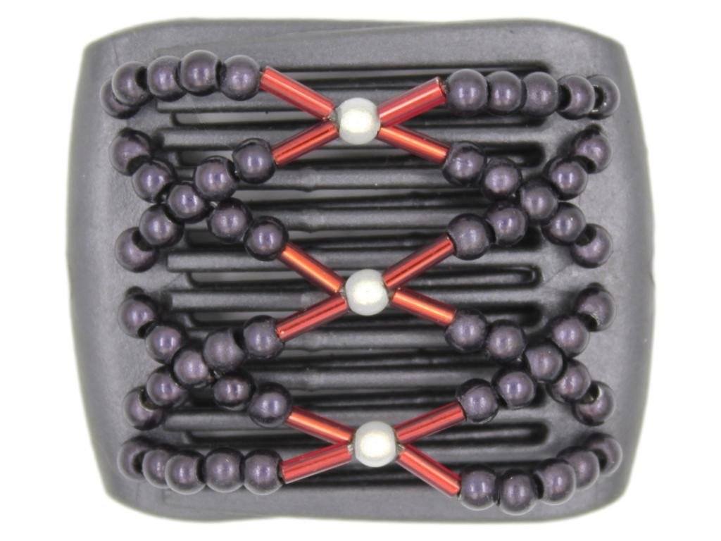 African Butterfly LadyBug Hair Comb - Black Pearl 33