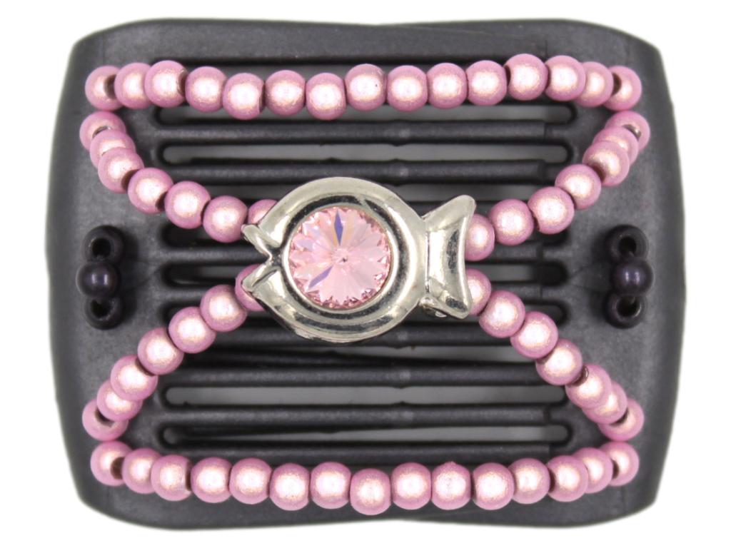 African Butterfly LadyBug Hair Comb - Black Pearl 36