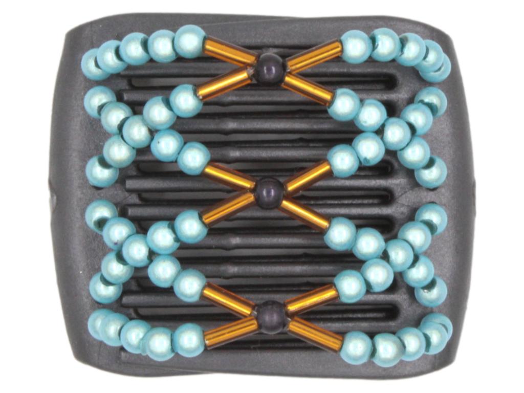 African Butterfly LadyBug Hair Comb - Black Pearl 39