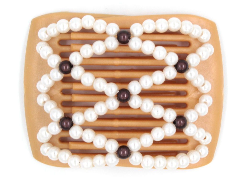 African Butterfly LadyBug Hair Comb - Blonde Pearl 17
