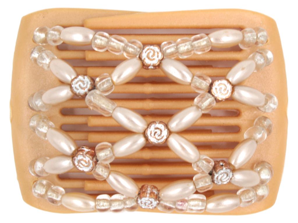 African Butterfly LadyBug Hair Comb - Blonde Pearl 21
