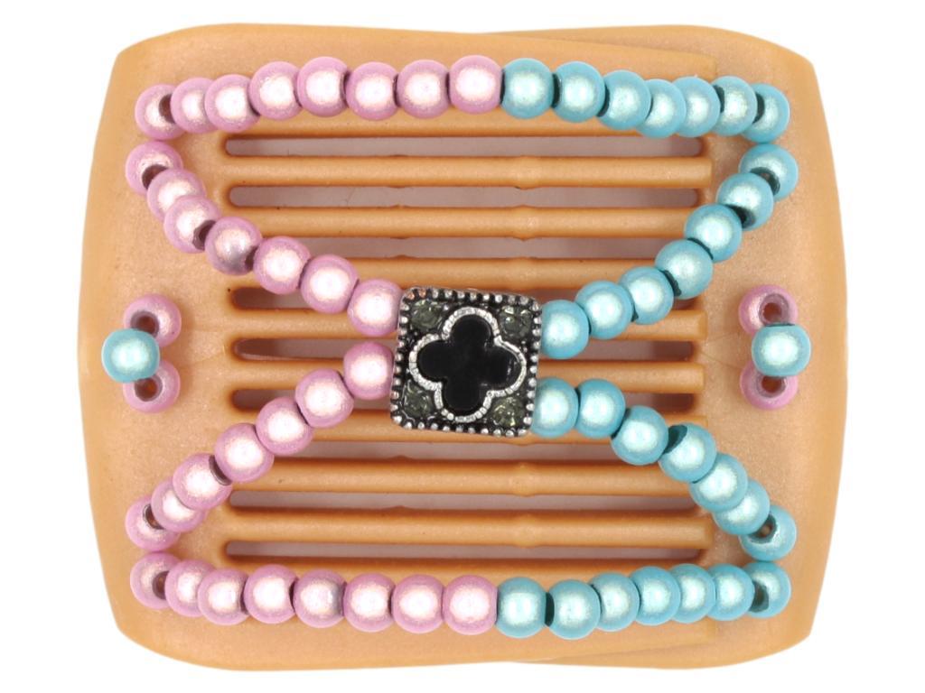 African Butterfly LadyBug Hair Comb - Blonde Pearl 24