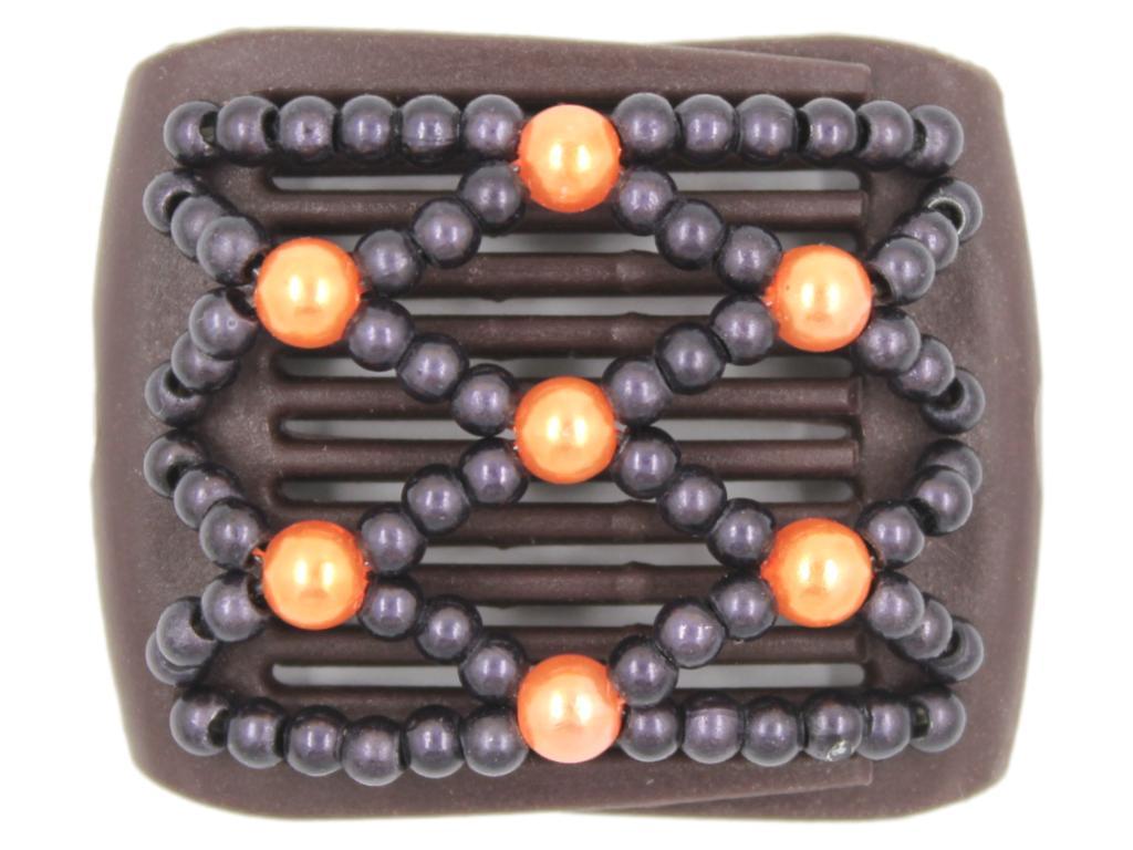 African Butterfly LadyBug Hair Comb - Brown 44