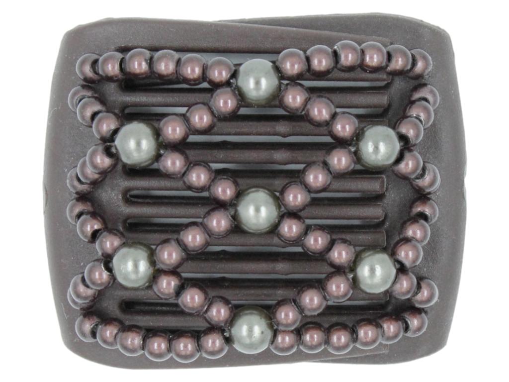 African Butterfly LadyBug Hair Comb - Brown 56