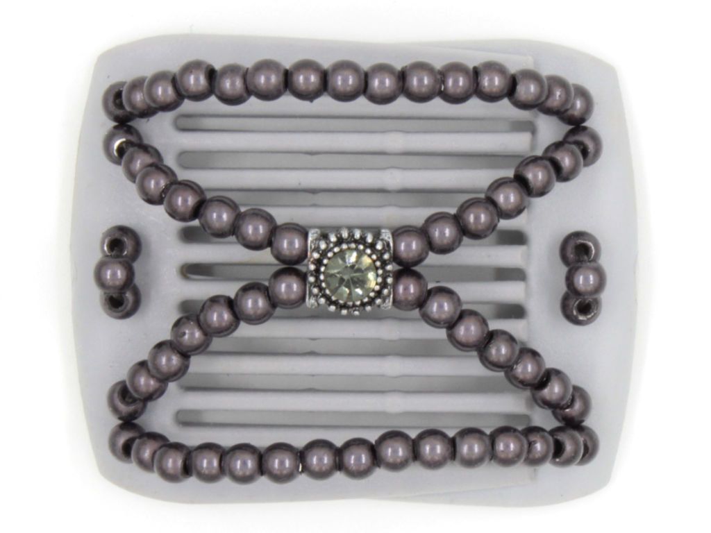 African Butterfly LadyBug Hair Comb - Gray 10