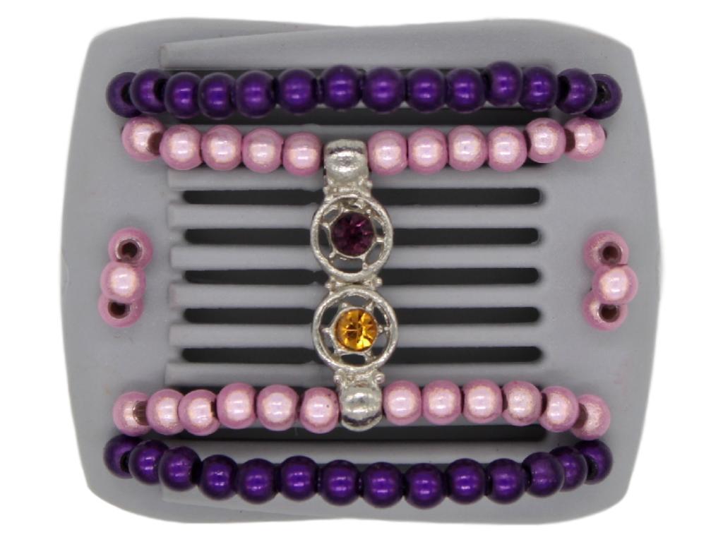 African Butterfly LadyBug Hair Comb - Gray 23