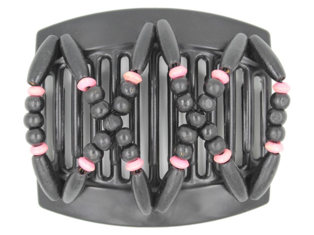 African Butterfly Thick Hair Comb - Beada Black 125
