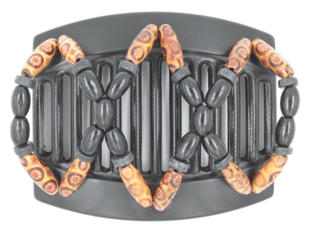 African Butterfly Thick Hair Comb - Beada Black 129