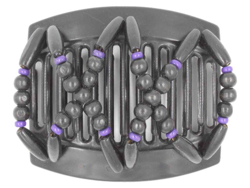 African Butterfly Thick Hair Comb - Beada Black 132