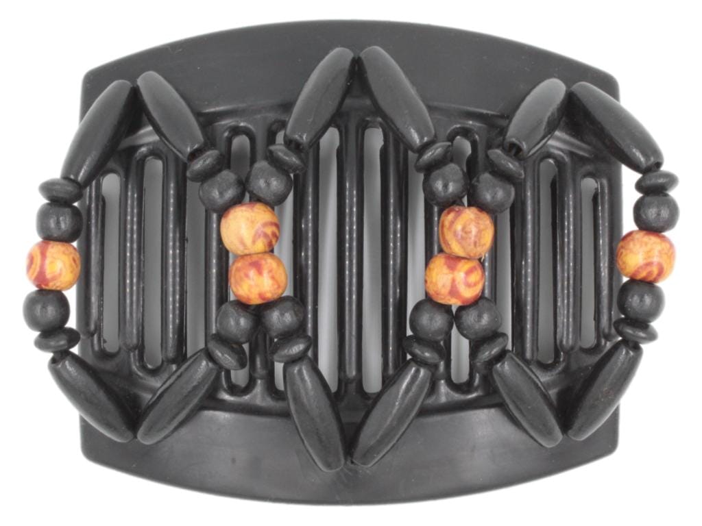 African Butterfly Thick Hair Comb - Beada Black 144