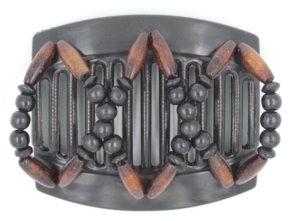 African Butterfly Thick Hair Comb - Beada Black 88