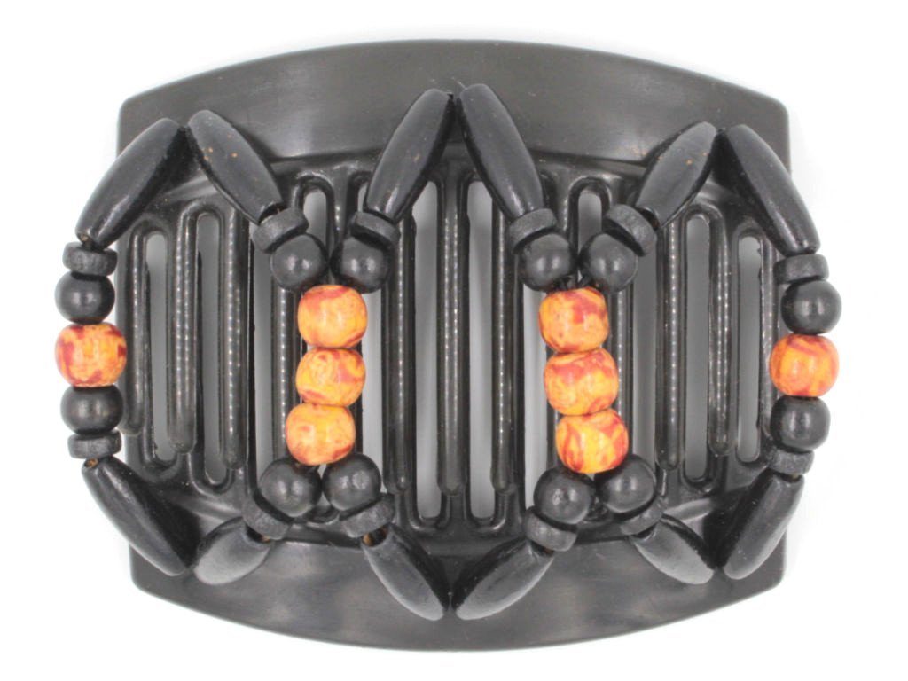 African Butterfly Thick Hair Comb - Beada Black 89