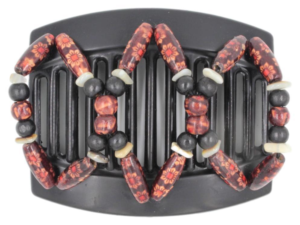 African Butterfly Thick Hair Comb - Beada Black 97