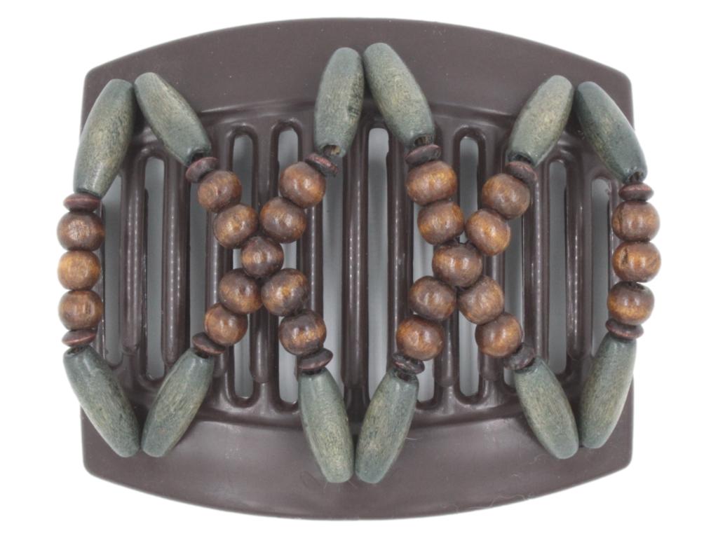 African Butterfly Thick Hair Comb - Beada Brown 211