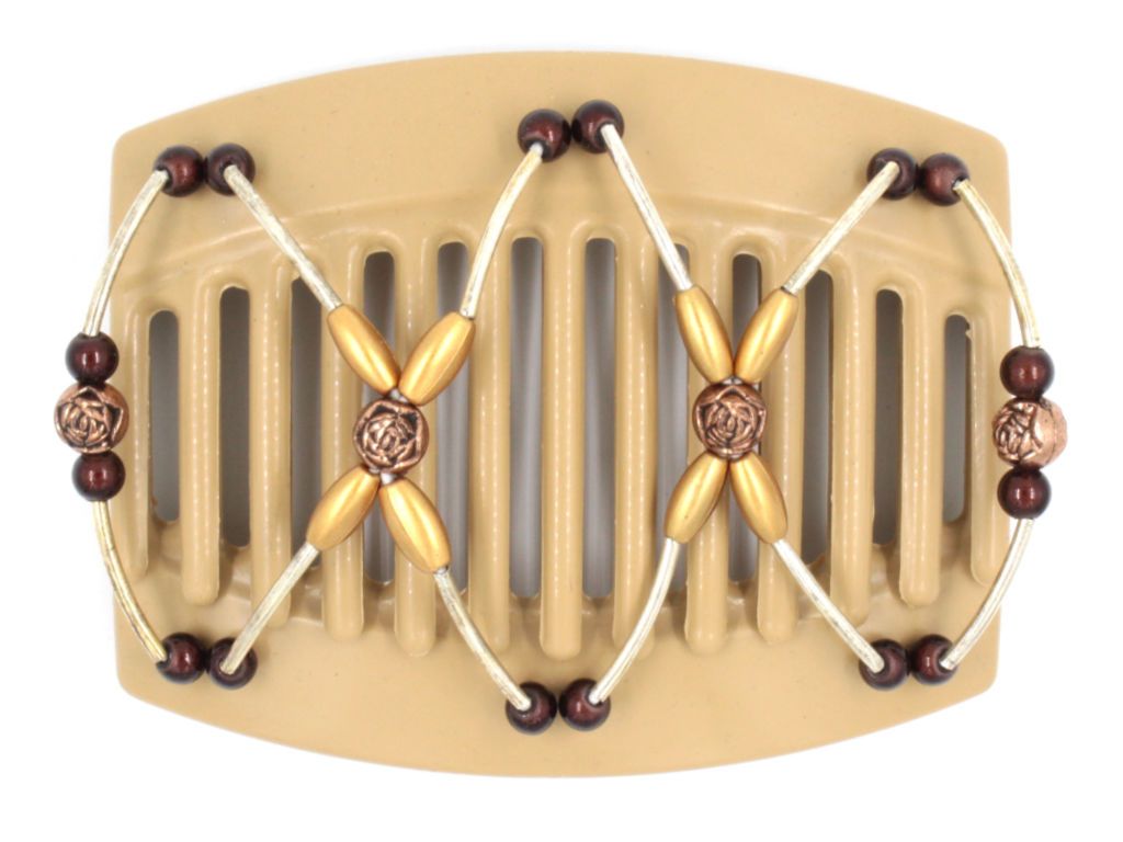 African Butterfly Thick Hair Comb - Beada Tube Blonde 28