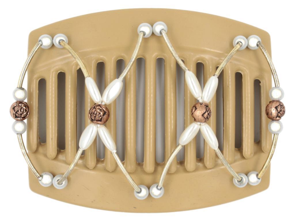 African Butterfly Thick Hair Comb - Beada Tube Blonde 35