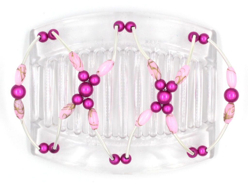African Butterfly Thick Hair Comb - Beada Tube Clear 24