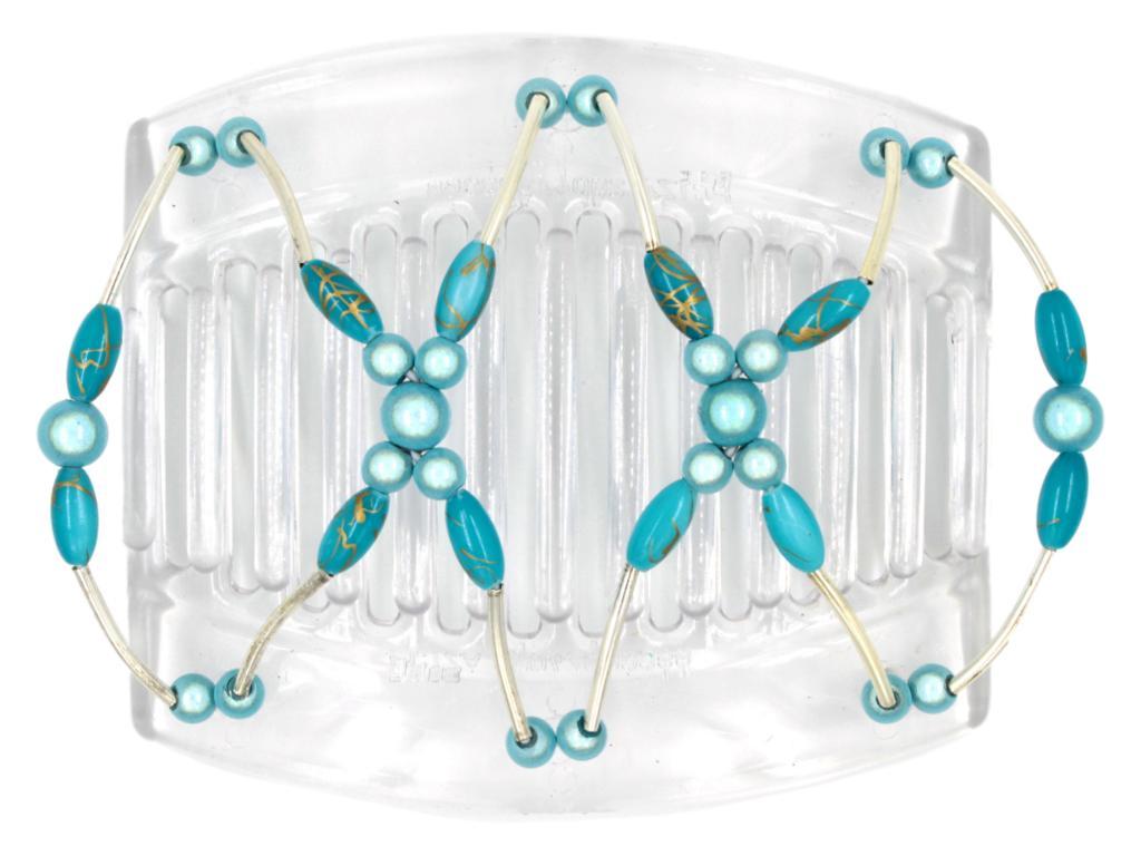 African Butterfly Thick Hair Comb - Beada Tube Clear 26