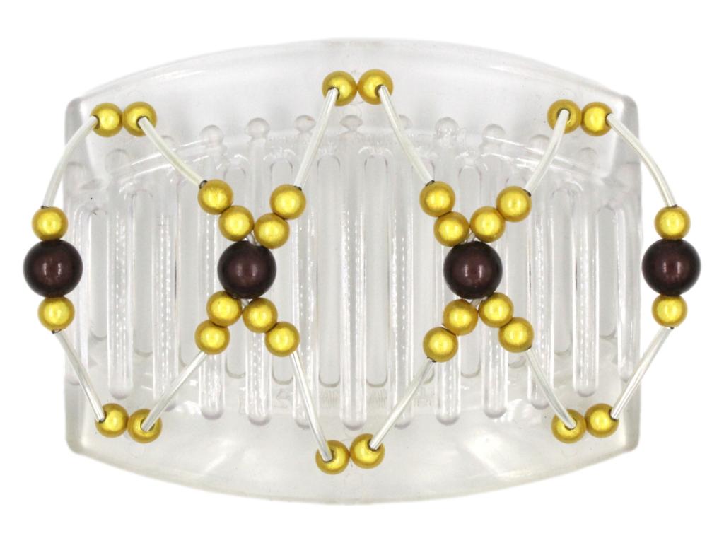 African Butterfly Thick Hair Comb - Beada Tube Clear 41