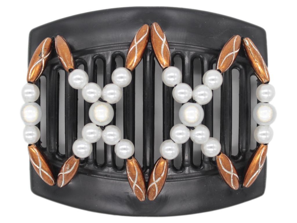 African Butterfly Thick Hair Comb - Dalena Black 86