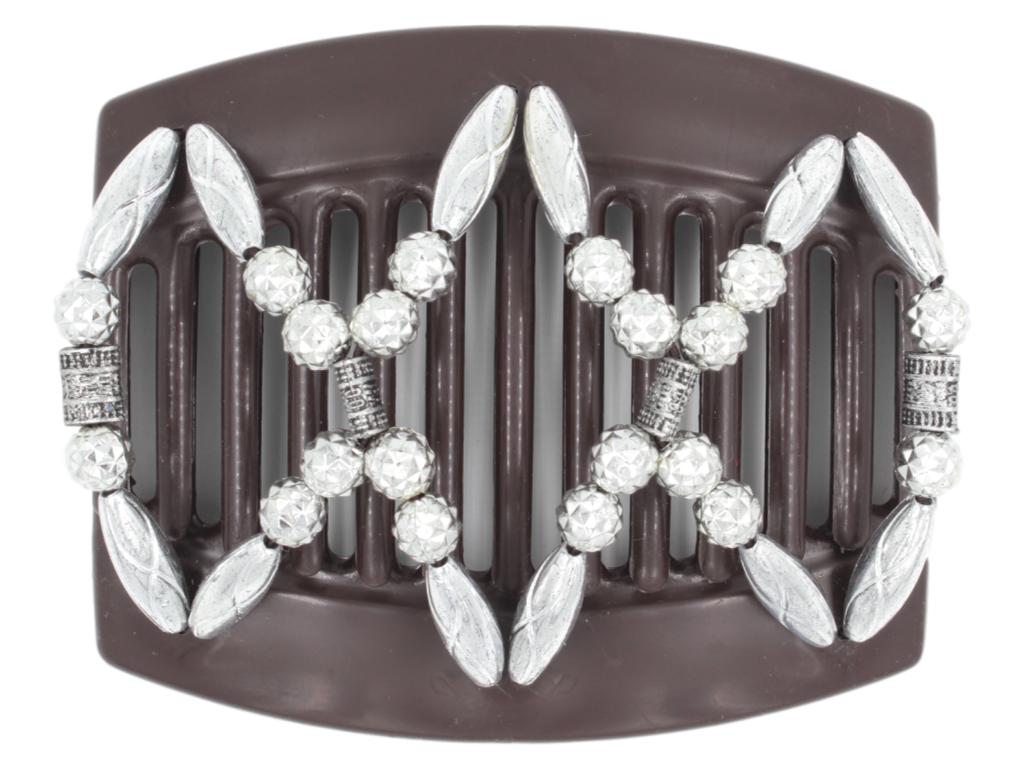 African Butterfly Thick Hair Comb - Dalena Brown 104