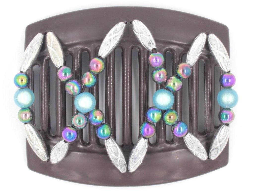 African Butterfly Thick Hair Comb - Dalena Brown 92