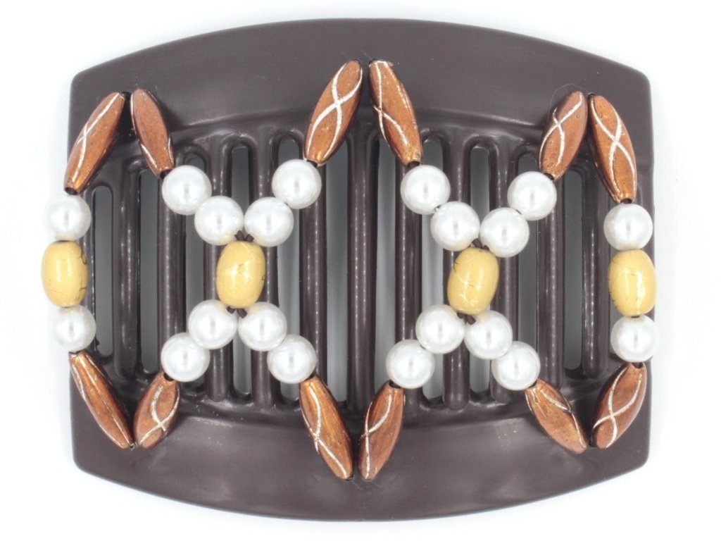 African Butterfly Thick Hair Comb - Dalena Brown 96