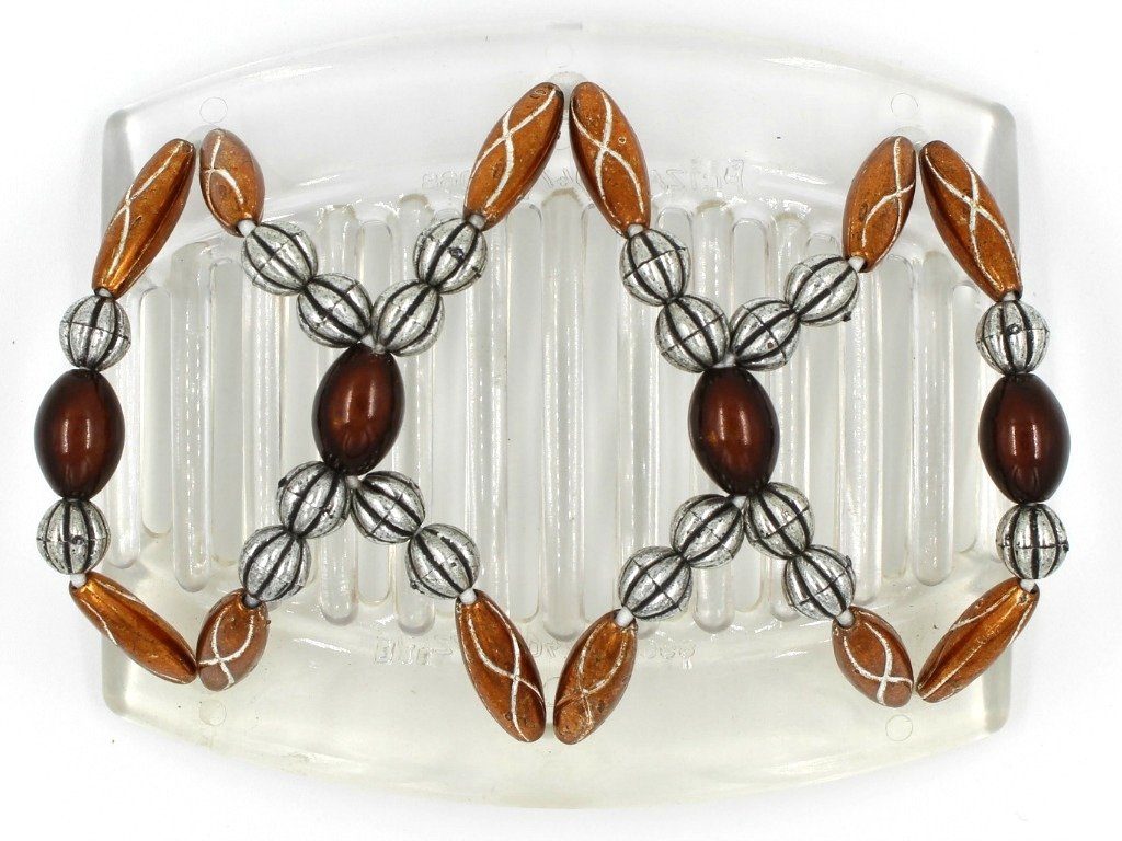 African Butterfly Thick Hair Comb - Dalena Clear 29