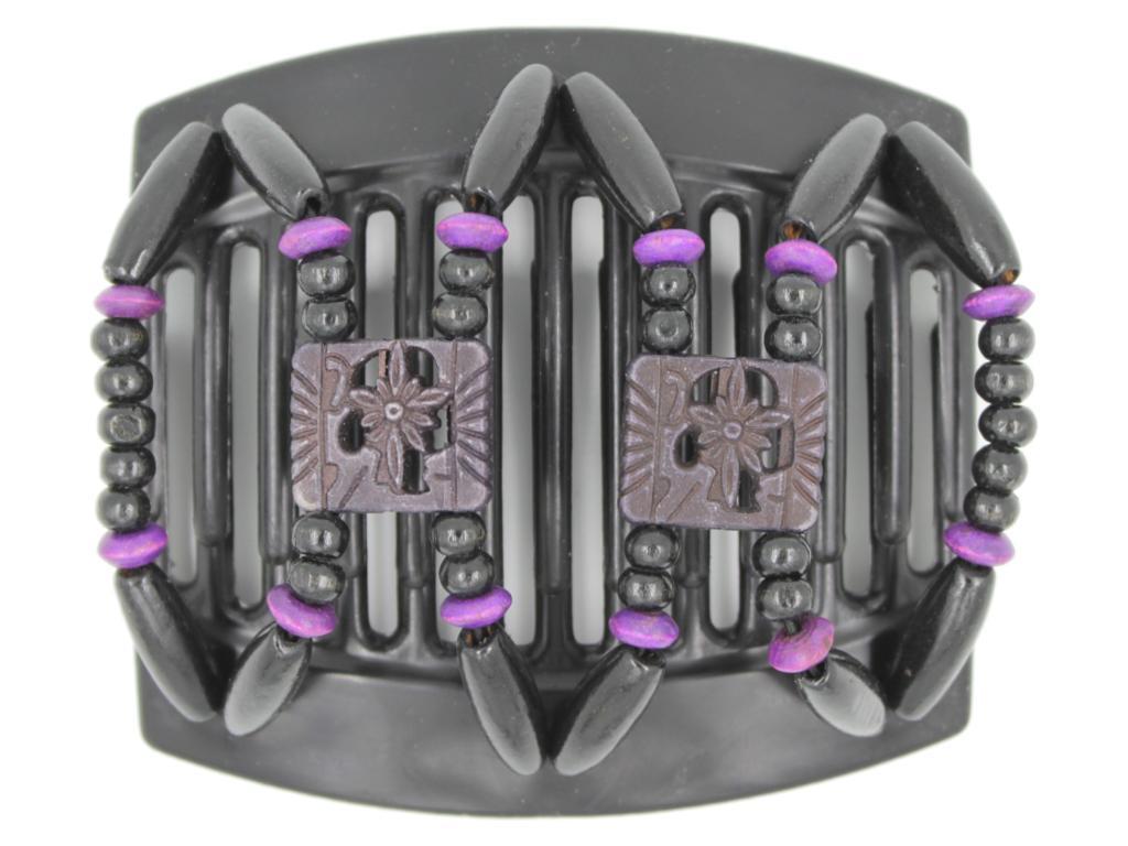 African Butterfly Thick Hair Comb - Dupla Black 122