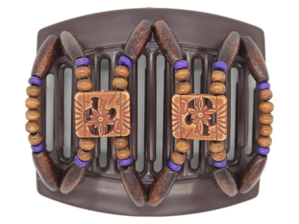 African Butterfly Thick Hair Comb - Dupla Brown 75