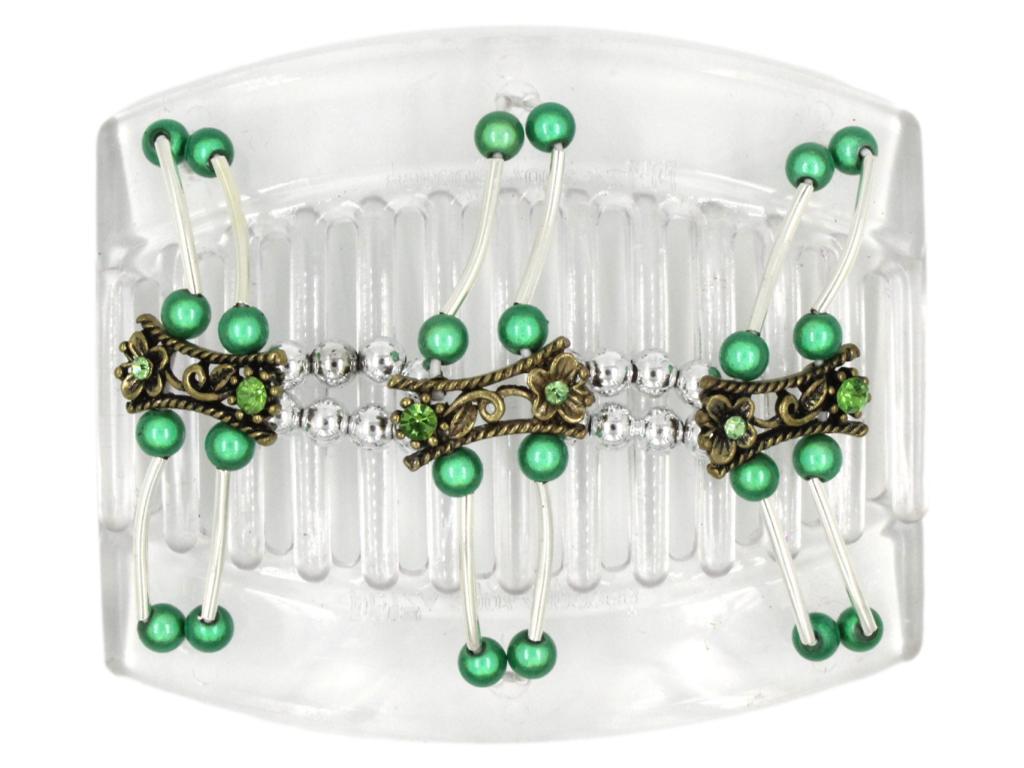 African Butterfly Thick Hair Comb - Flowers Clear 46