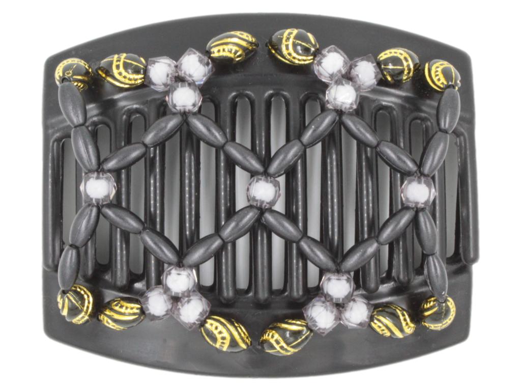 African Butterfly Thick Hair Comb - Ndalena Black 113