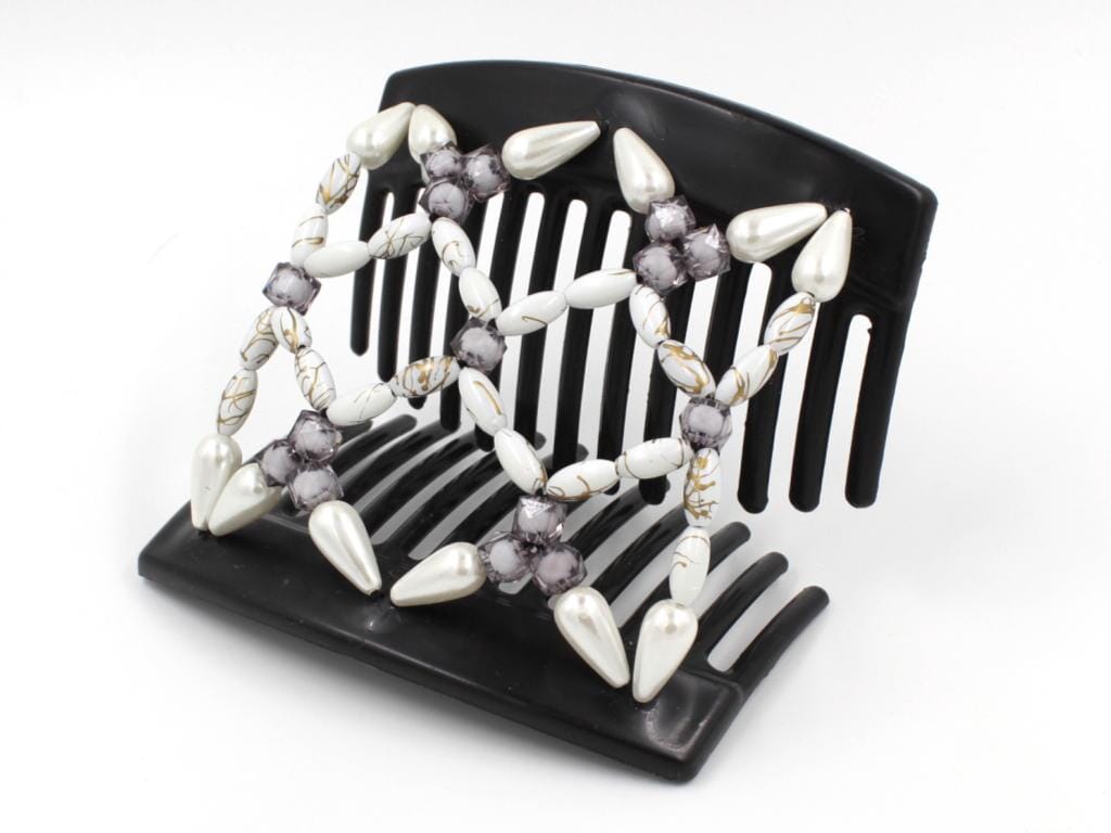 African Butterfly Thick Hair Comb - Ndalena Black 126