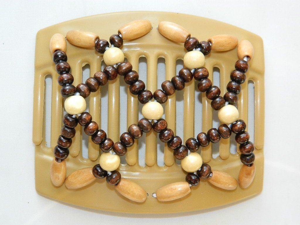 African Butterfly Thick Hair Comb - Ndebele Blonde 23