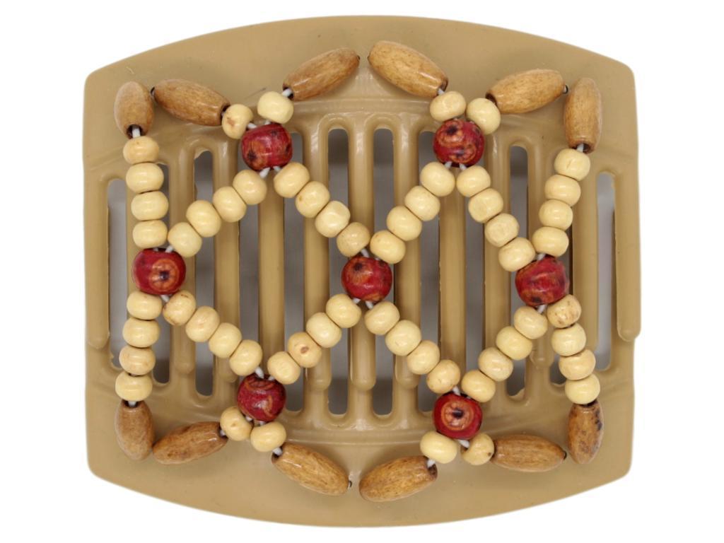African Butterfly Thick Hair Comb - Ndebele Blonde 53