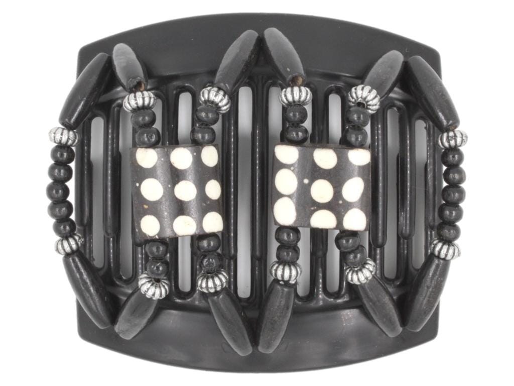 African Butterfly Thick Hair Comb - Stones & Bones Black 104