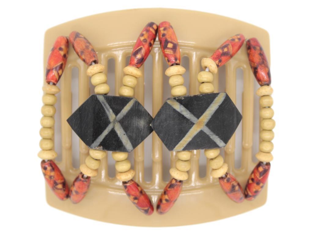 African Butterfly Thick Hair Comb - Stones & Bones Blonde 38