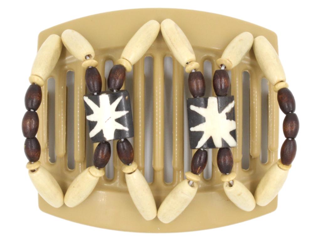 African Butterfly Thick Hair Comb - Stones & Bones Blonde 60