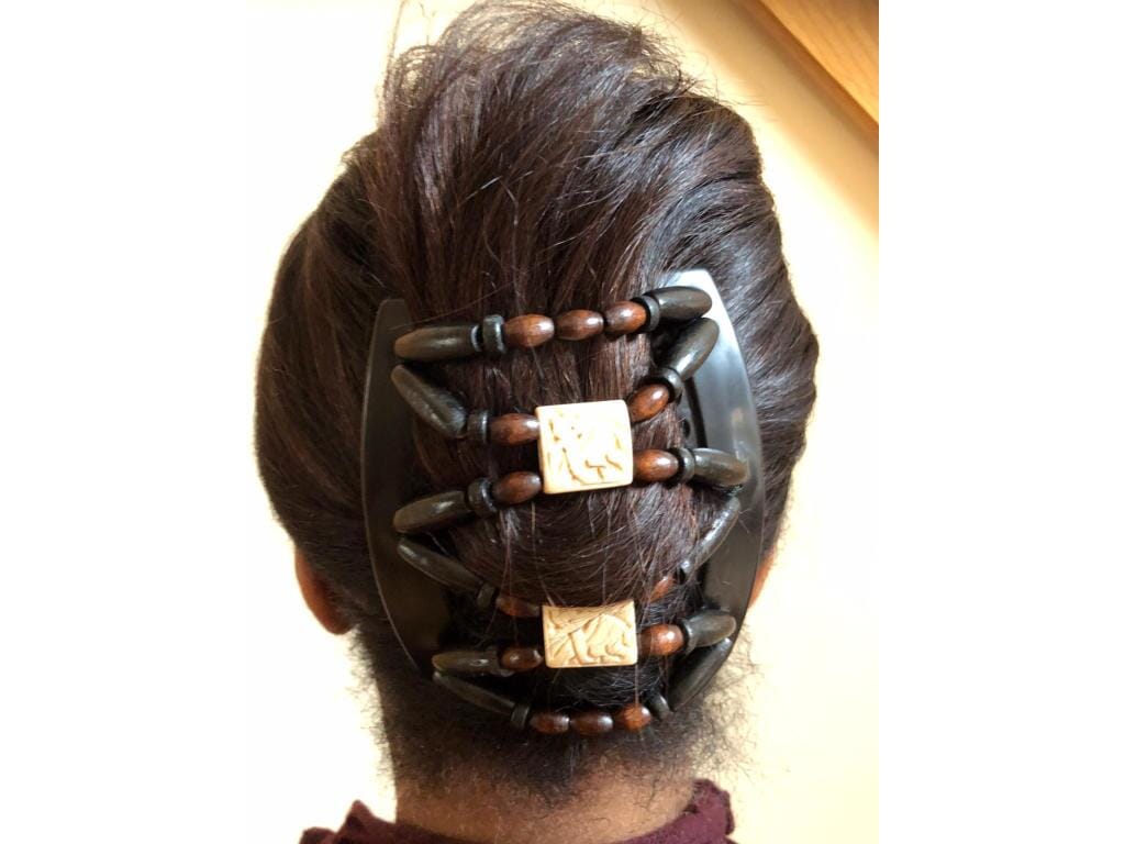 African Butterfly Thick Hair Comb - Stones & Bones Brown 99