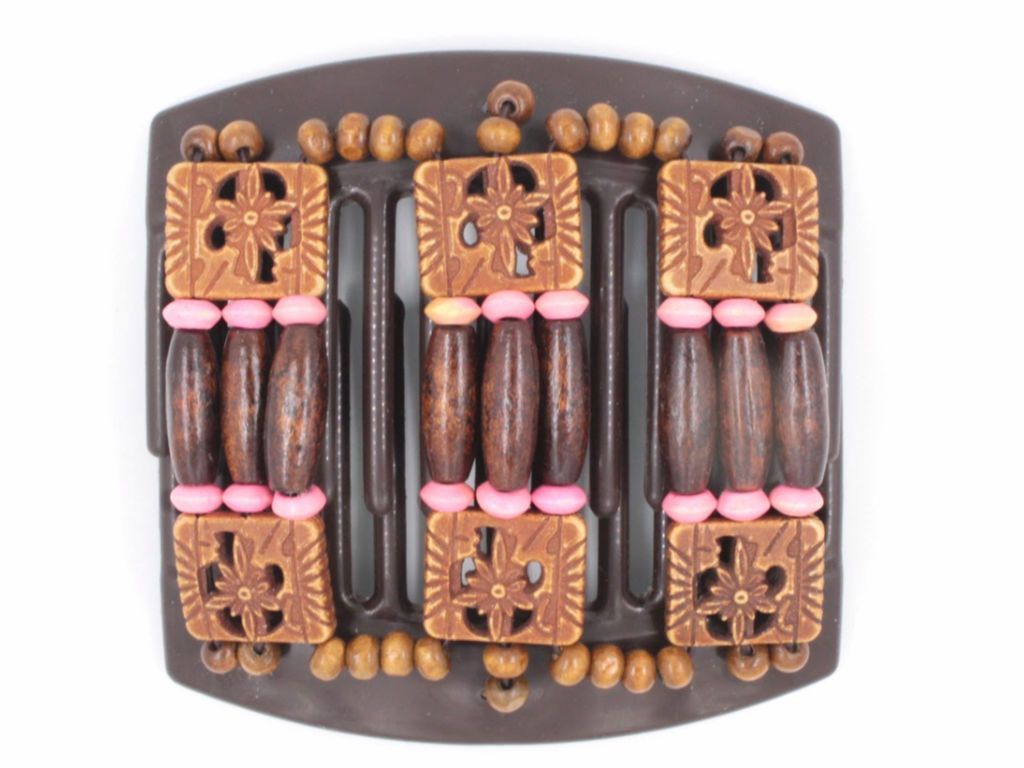African Butterfly Thick Hair Comb - Tripla Brown 37