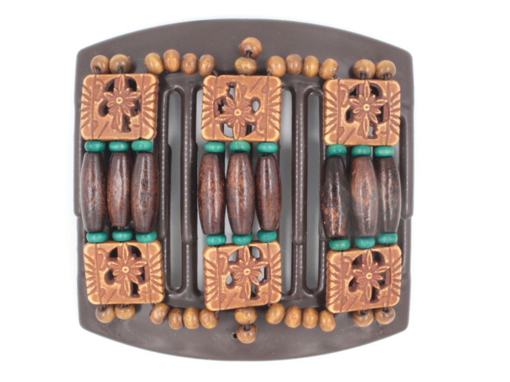 African Butterfly Thick Hair Comb - Tripla Brown 38