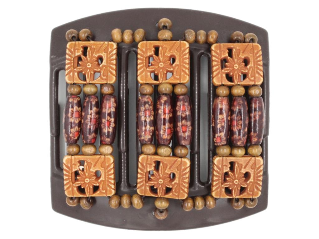 African Butterfly Thick Hair Comb - Tripla Brown 47
