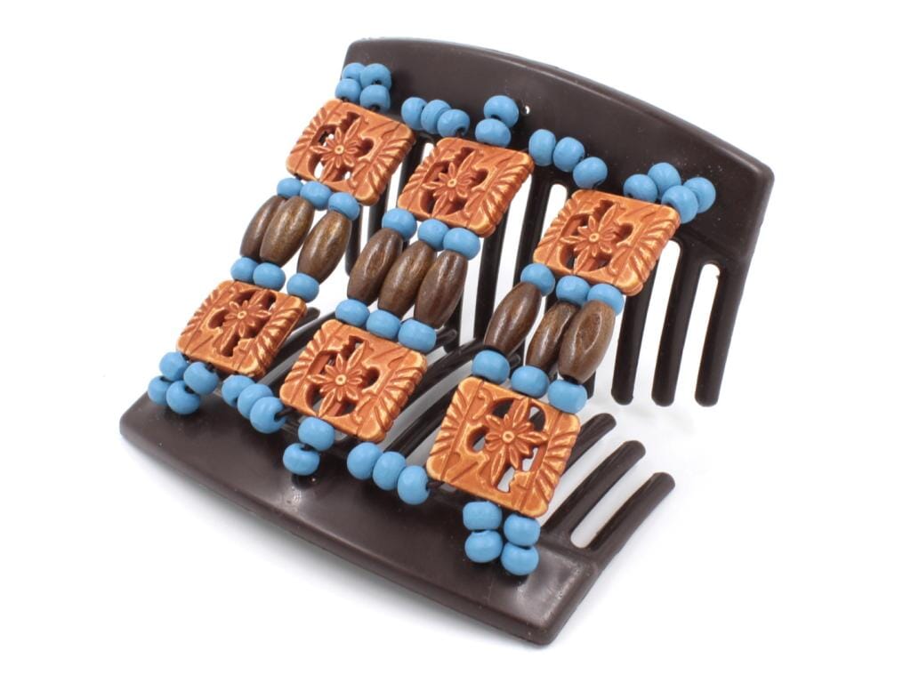 African Butterfly Thick Hair Comb - Tripla Brown 65