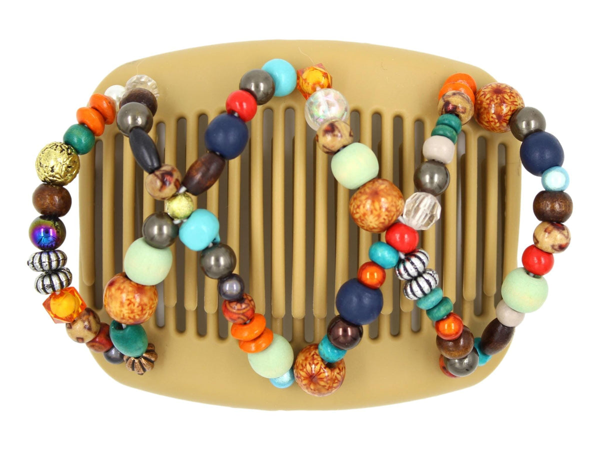 African Butterfly Hair Comb - Beada Blonde 120