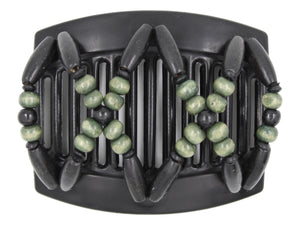 African Butterfly Thick Hair Comb - Beada Black 188