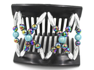 African Butterfly Thick Hair Comb - Dalena Black 147