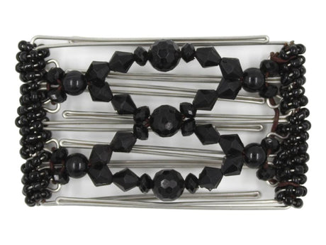 African Butterfly Wire Hair Clip - 5 Tong 428 - hair clip with black beads on a white background