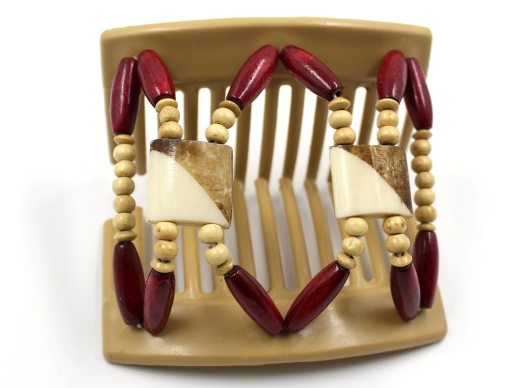 African Butterfly Thick Hair Comb - Stones & Bones Blonde 77